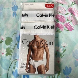 Calvin Klein 2 Pack Hip Briefs White